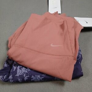 NWT Lot of 2 Pair Nike Dri Fit Women's Small Pink Purple Training Leggings